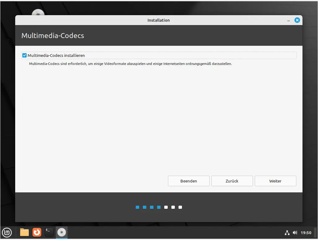 Bild: Abfrage, ob Codecs instaliert werden sollen.