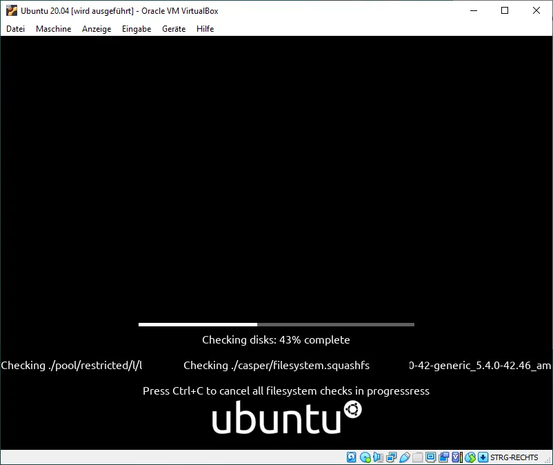 Bild: Ubuntu beim Start der Installation.