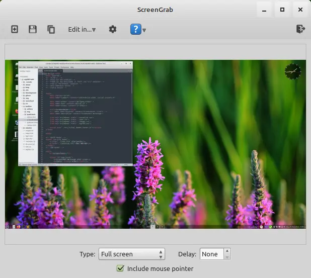 Bild: LXQt Screengrab nach dem Start mit einer Aufnahme.